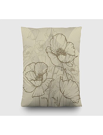 Coussin fleurs transparentes - 45 cm x 45 cm