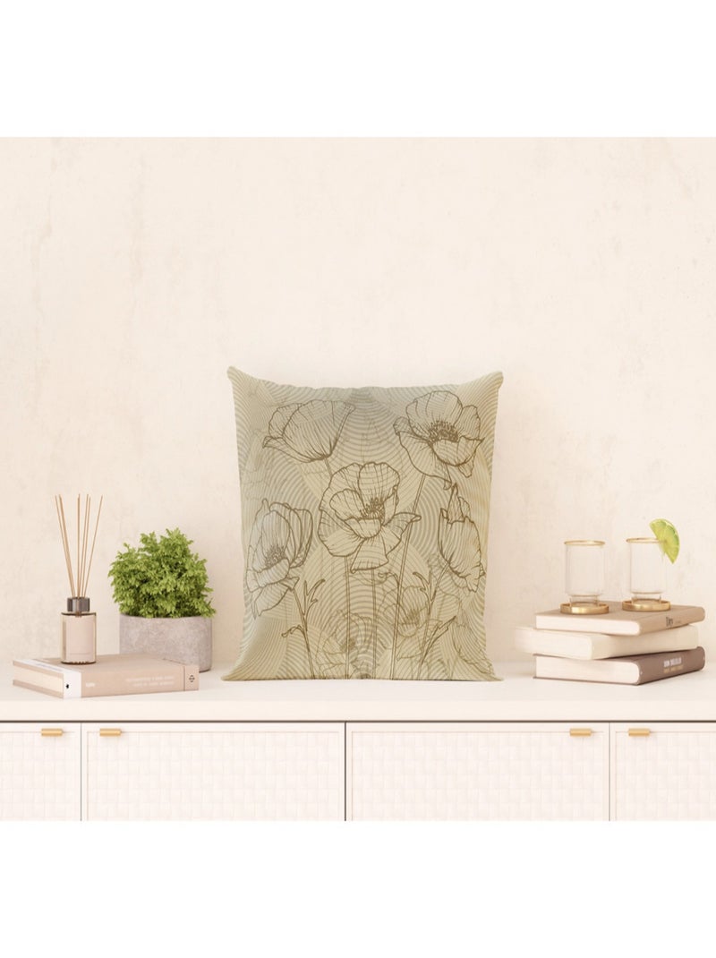 Coussin fleurs transparentes - 45 cm x 45 cm Multicolore - Kiabi