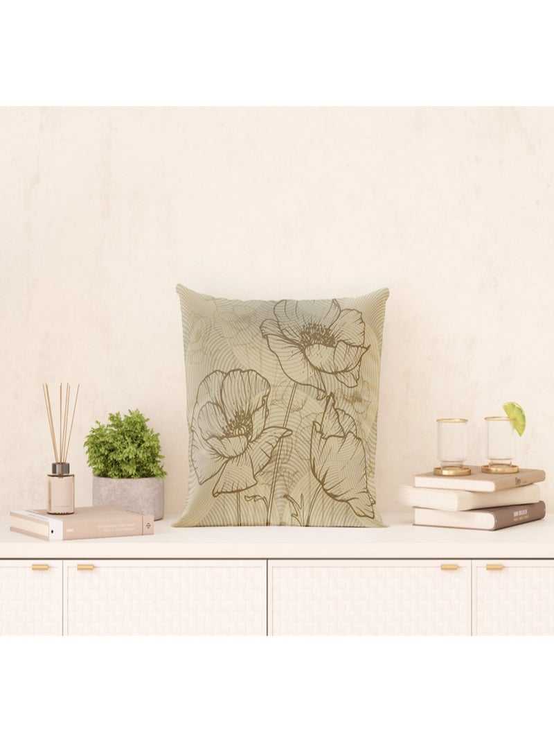 Coussin fleurs transparentes - 45 cm x 45 cm Multicolore - Kiabi