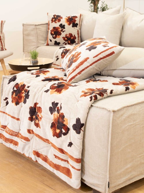 Coussin floral en velours - Kiabi Coussin floral en velours - Kiabi