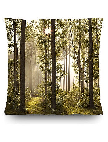 Coussin foret arbre verdure - 45 cm x 45 cm