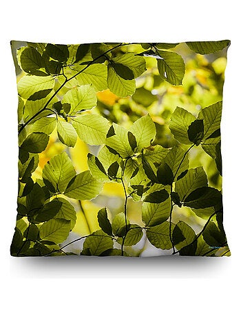 Coussin foret arbre verdure - 45 cm x 45 cm