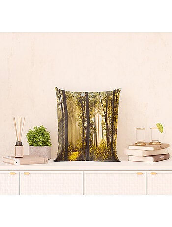 Coussin foret arbre verdure - 45 cm x 45 cm