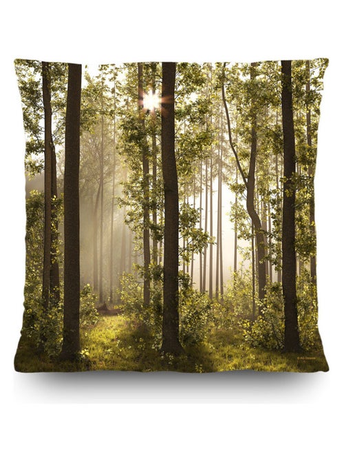 Coussin foret arbre verdure - 45 cm x 45 cm - Kiabi