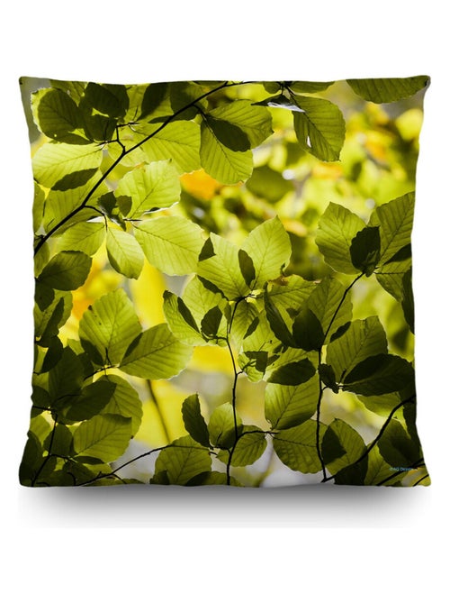 Coussin foret arbre verdure - 45 cm x 45 cm - Kiabi