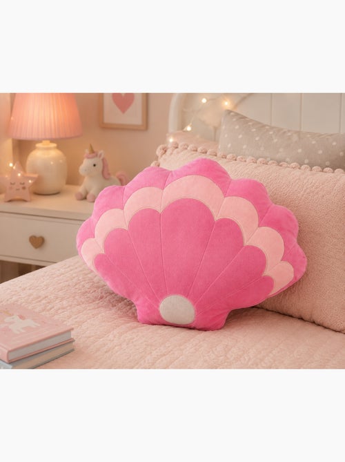 Coussin forme Coquillage rose - Kiabi