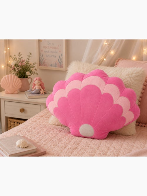 Coussin forme Coquillage rose - Kiabi