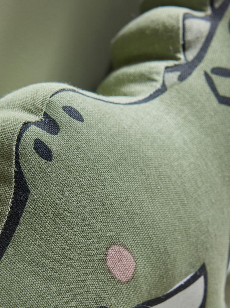 Coussin forme crocodile coton LE ROI DE LA JUNGLE Vert - Kiabi