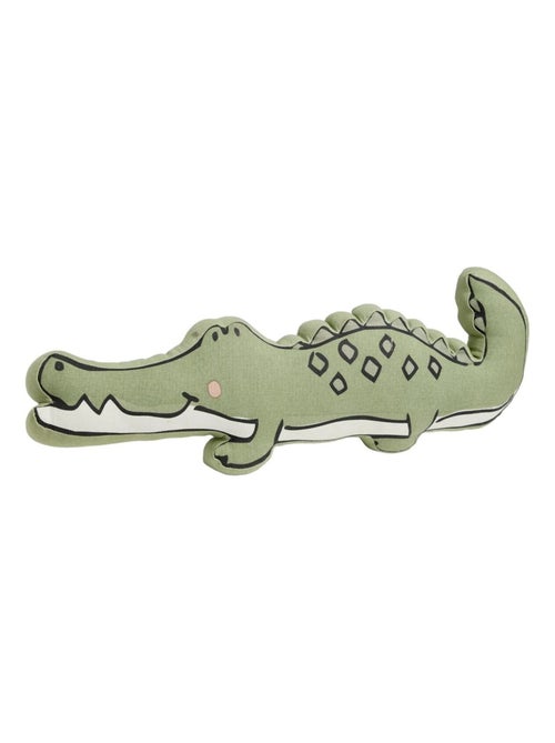 Coussin forme crocodile coton LE ROI DE LA JUNGLE - Kiabi
