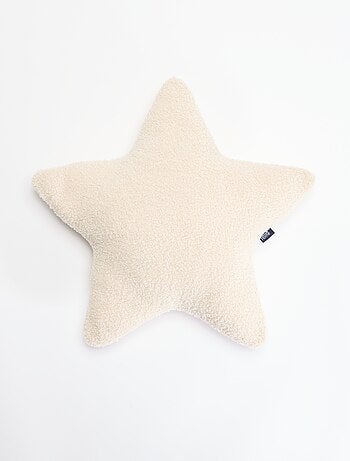 Coussin forme étoile en maille bouclette
