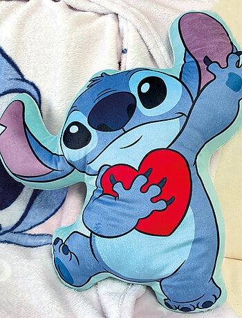 Coussin forme imprimé 100% Polyester, DISNEY HOME STITCH LOVE