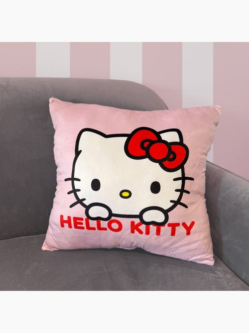 Coussin forme imprimé 100% Polyester, HELLO KITTY POIS - Kiabi
