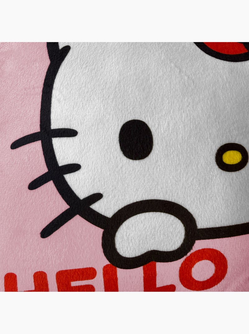 Coussin forme imprimé 100% Polyester, HELLO KITTY POIS Rose - Kiabi