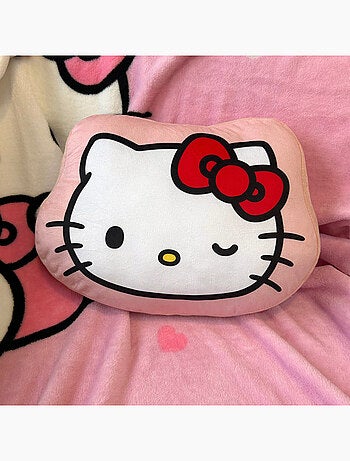 Coussin forme imprimé 100% Polyester, HELLO KITTY WINK