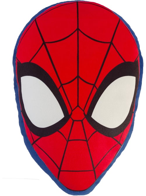 Coussin forme imprimé 100% polyester, spiderman hero head - Kiabi