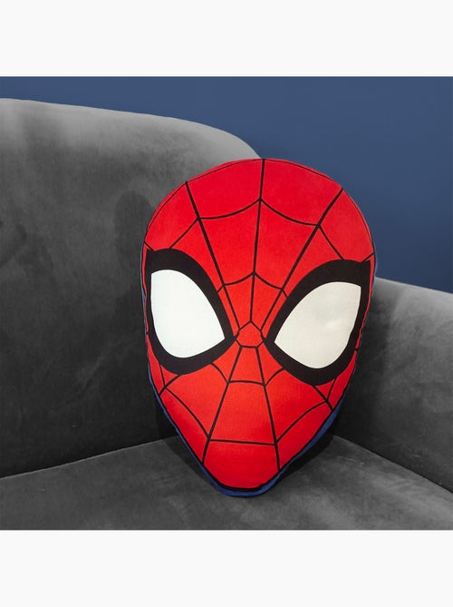 Coussin forme imprimé 100% polyester, spiderman hero head - Kiabi
