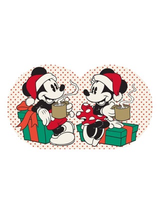 Coussin Forme Mickey et Minnie Noël - 40x40cm