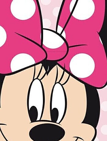 Coussin Forme Minnie Disney - Rose à pois blanc