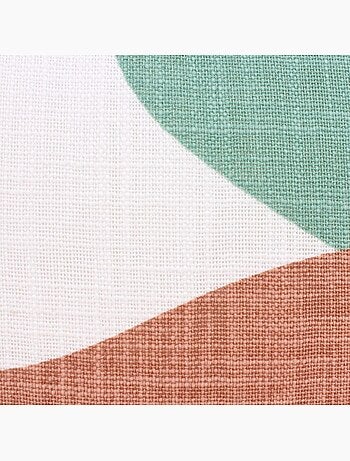 Coussin formes arrondies rouge, vert 40x40cm
