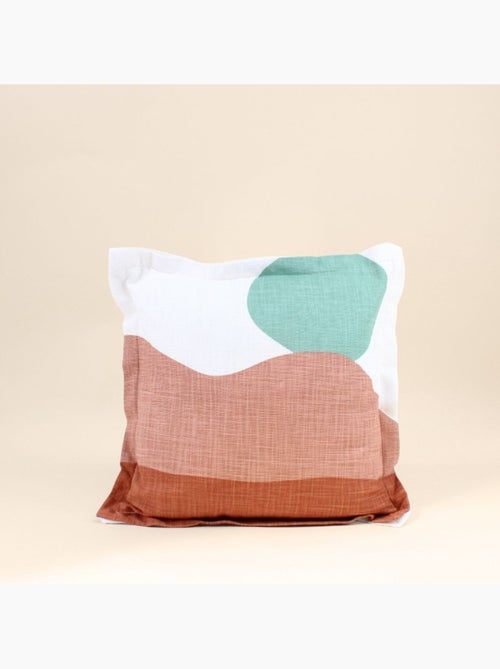 Coussin formes arrondies rouge, vert 40x40cm - Kiabi