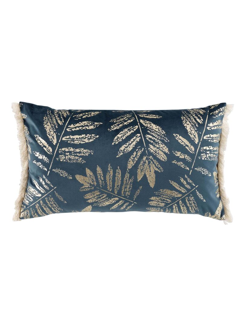 Coussin franges Collection Tropic Adelore gris anthracite - Kiabi