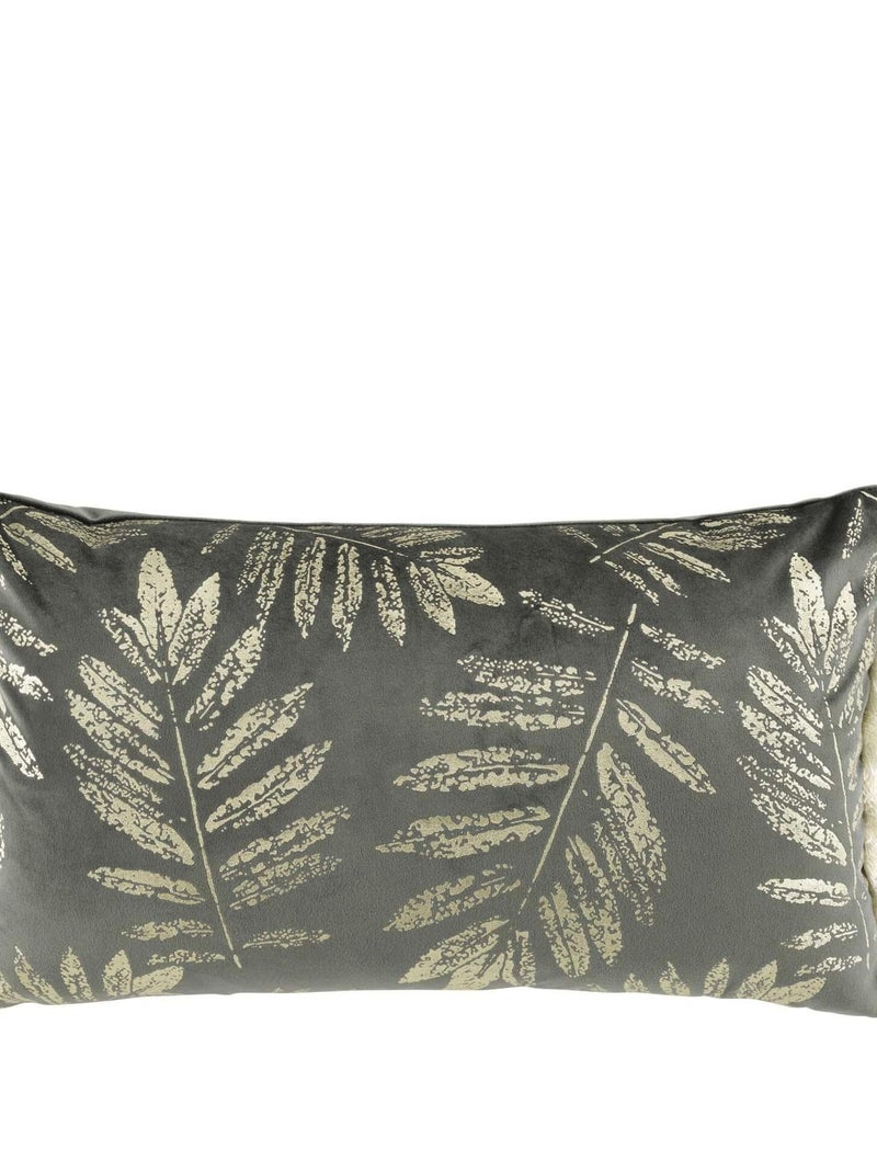 Coussin franges Collection Tropic Adelore gris anthracite - Kiabi