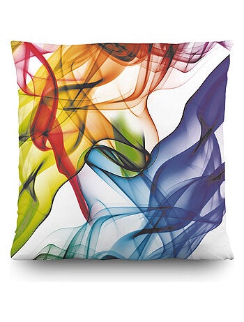 Coussin fumée en couleur tache de peintre - 45 cm x 45 cm