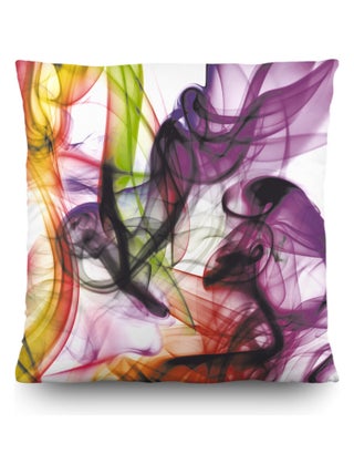 Coussin fumée en couleur tache de peintre - 45 cm x 45 cm