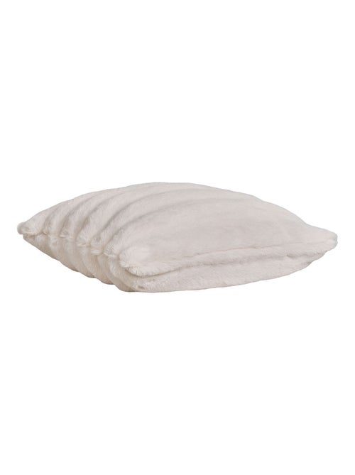 Coussin Galena -Coussin en fourrure synthétique blanc 45x45 cm - Kiabi