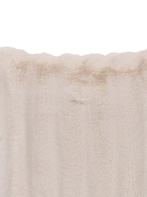 Coussin Galena -Coussin en fourrure synthétique blanc 45x45 cm - Kiabi
