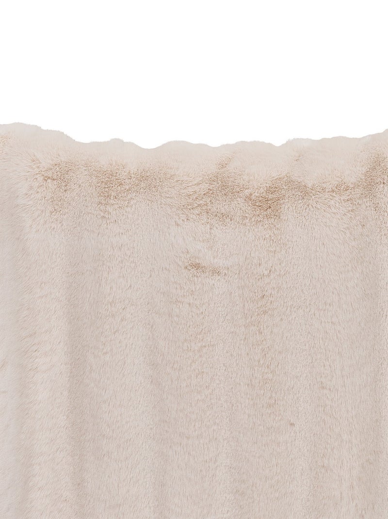 Coussin Galena -Coussin en fourrure synthétique blanc 45x45 cm Blanc - Kiabi