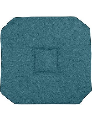 Coussin galette de chaise 4 rabats 40x40cm anthracite chinee