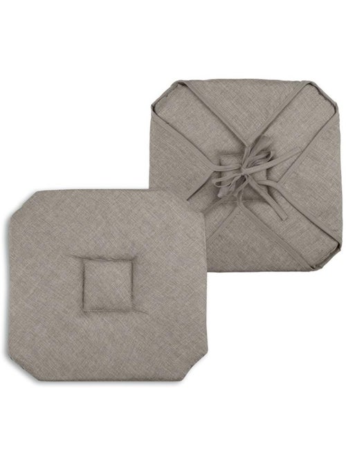 Coussin galette de chaise 4 rabats 40x40cm jute chinee - Kiabi