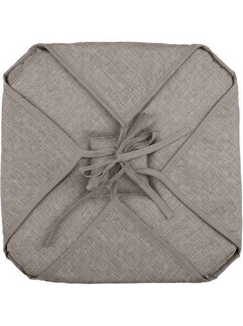 Coussin galette de chaise 4 rabats 40x40cm jute chinee - Kiabi