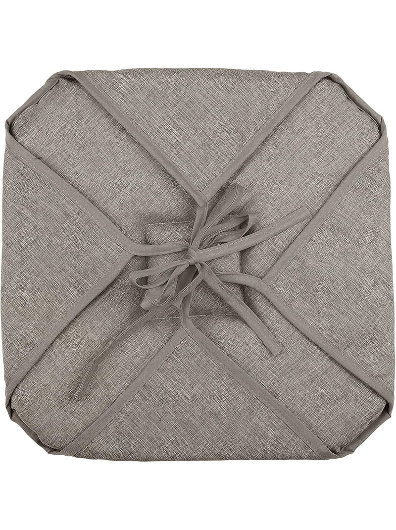 Coussin galette de chaise 4 rabats 40x40cm jute chinee Beige naturel - Kiabi