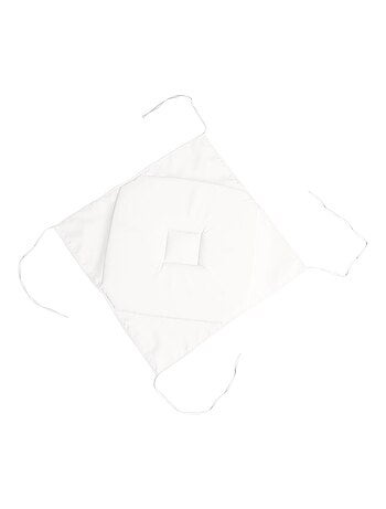 Coussin galette de chaise 4 rabats mastic 40x40cm