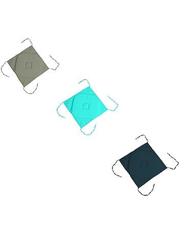 Coussin galette de chaise 4 rabats mastic 40x40cm