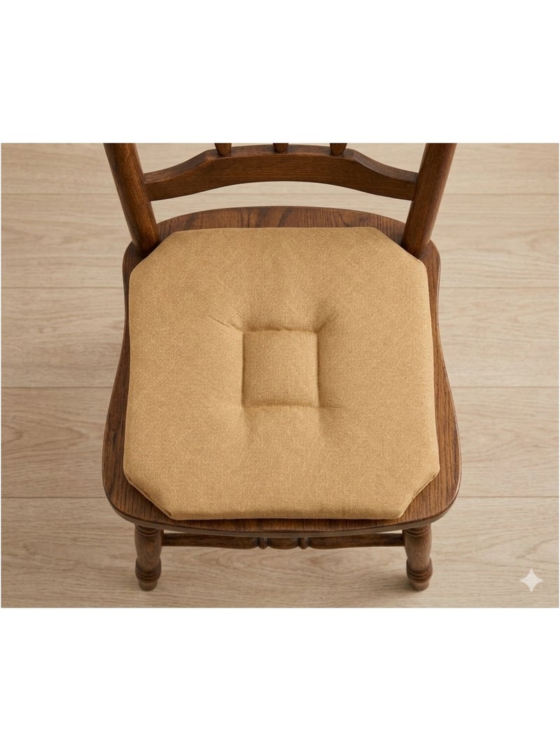 Coussin galette de chaise 4 rabats collection chinee Camel - Kiabi