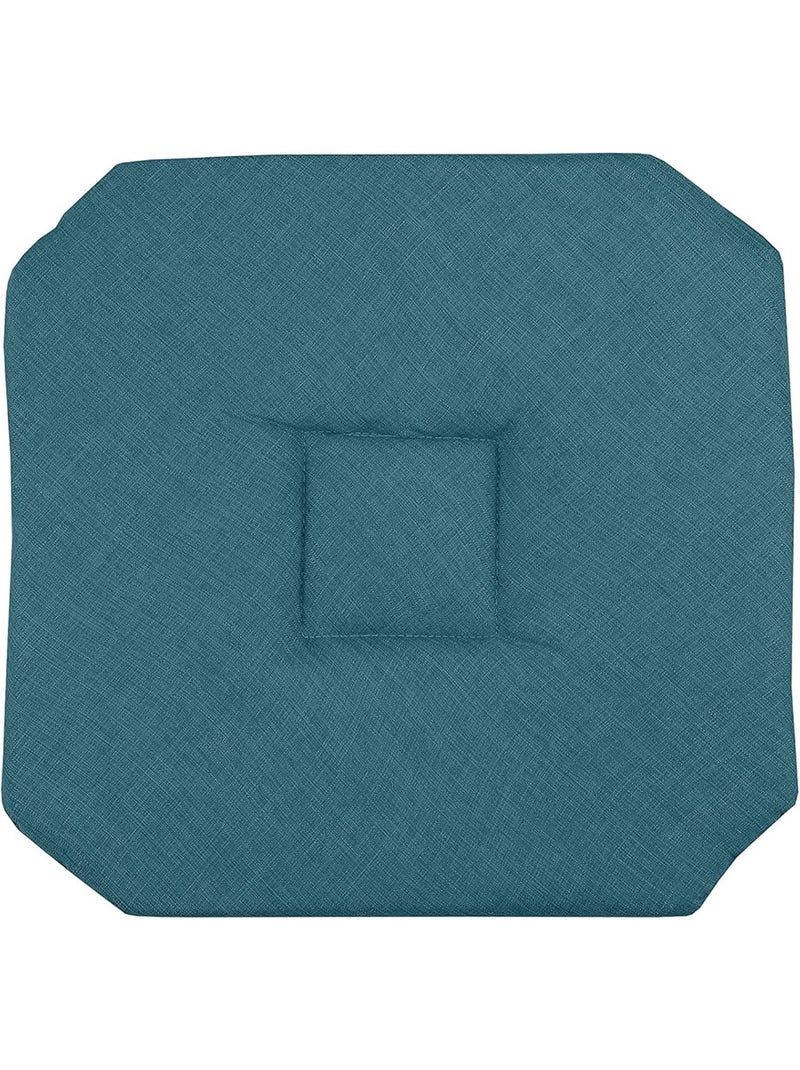 Coussin galette de chaise 4 rabats collection chinee Turquoise - Kiabi