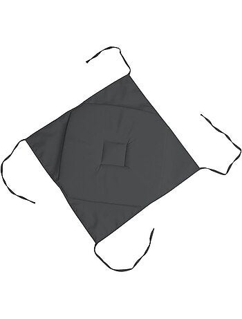 Coussin galette de chaise 4 rabats mastic 40x40cm