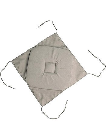 Coussin galette de chaise 4 rabats mastic 40x40cm