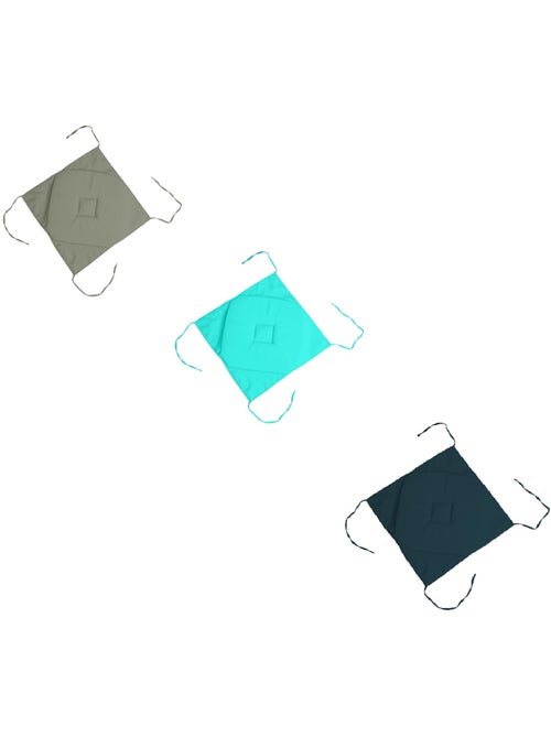 Coussin galette de chaise 4 rabats sauge 40x40cm - Kiabi