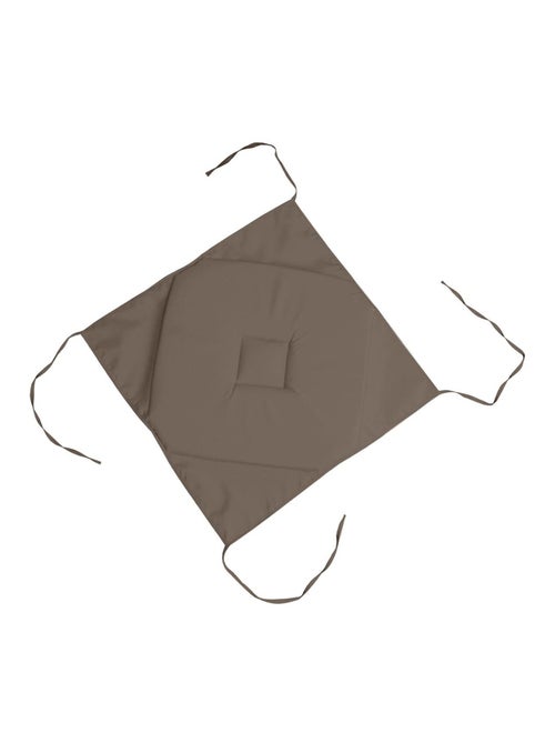 Coussin galette de chaise 4 rabats taupe 40x40cm - Kiabi