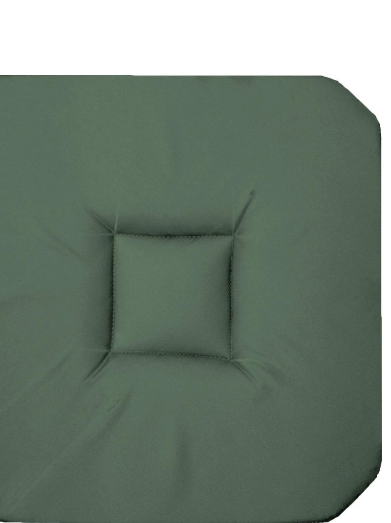 Coussin galette de chaise 4 rabats Uni Panamas Kaki - Kiabi