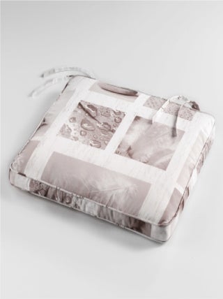 Coussin galette de chaise assise 43 x 37 x 5 cm clarte blanc