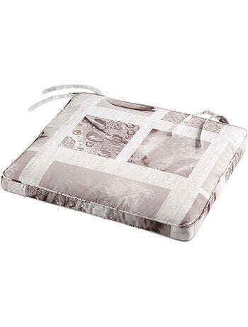 Coussin galette de chaise assise 43 x 37 x 5 cm clarte blanc