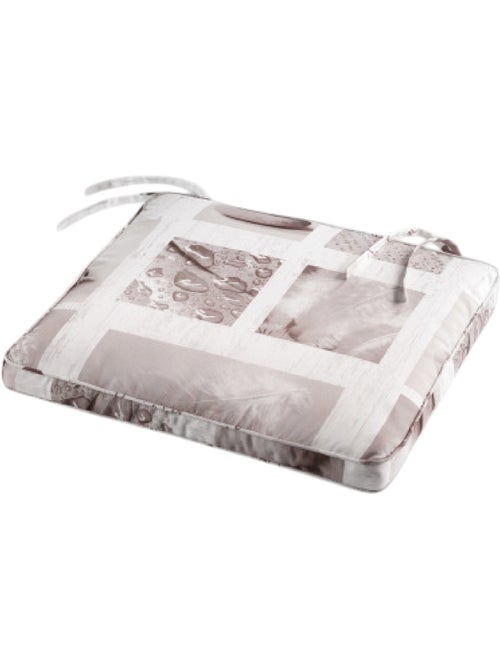 Coussin galette de chaise assise 43 x 37 x 5 cm clarte blanc - Kiabi