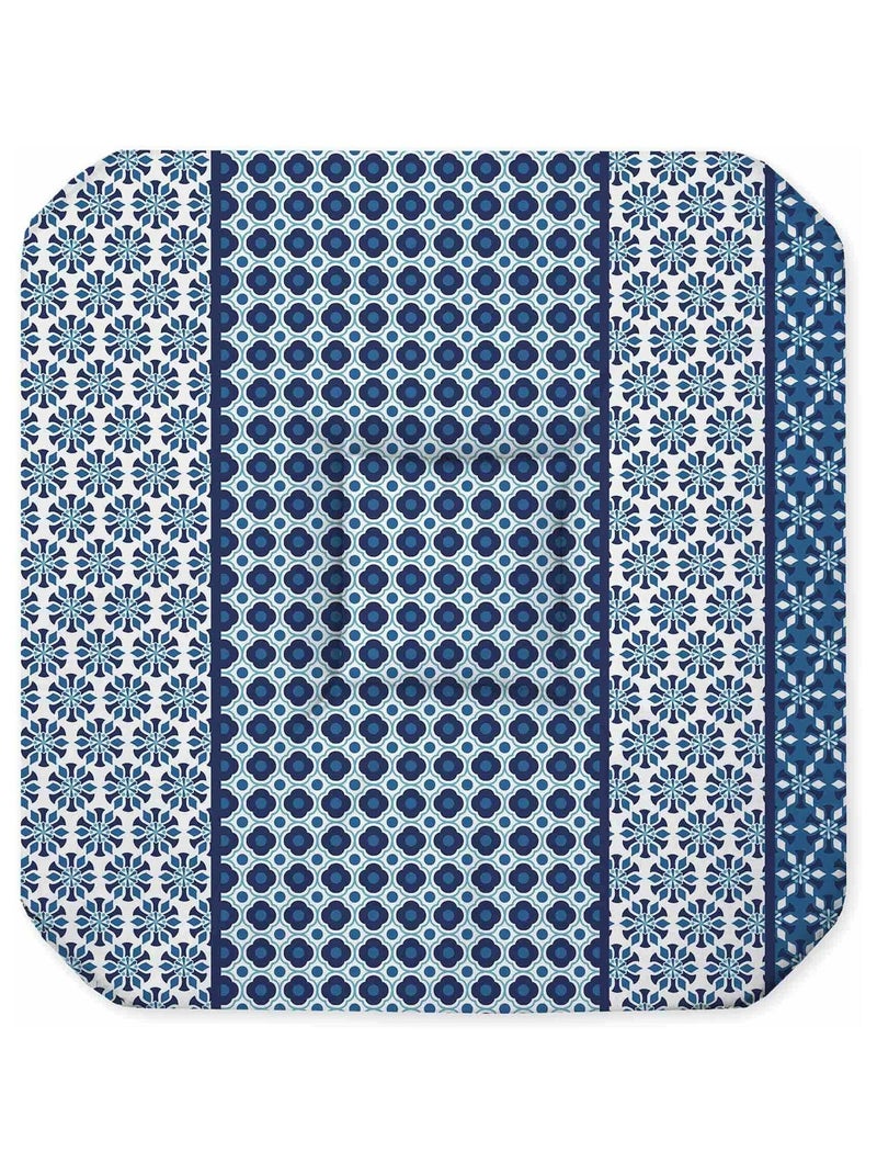 Coussin Galette de chaise Collection Damara Bleu foncé - Kiabi