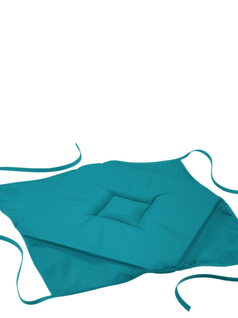 Coussin Galette de chaise Top couleur Bleu pétrole - Kiabi