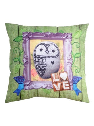 Coussin garni thème hibou